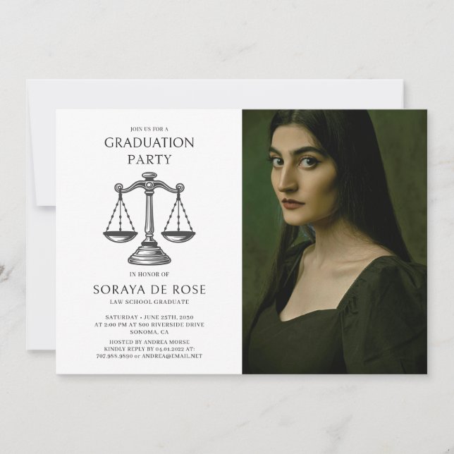 Foto-Jura-Absolvent Einladung (Vorderseite)