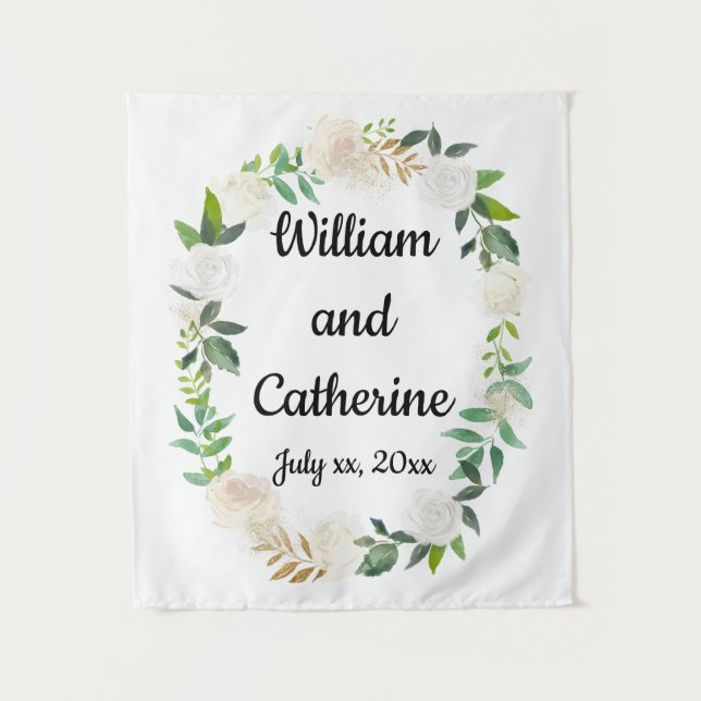 Foto-Kabine-Dekoration, Grüne Hochzeitsnacht Wandteppich (Vorderseite)