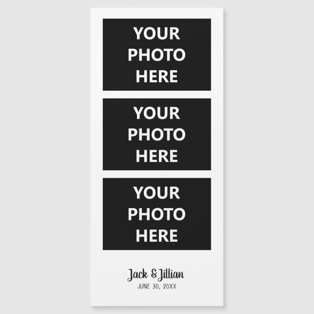 Foto-Kabine-Foto Strippen benutzerdefiniertes Text Magnetkarte (Vorderseite)