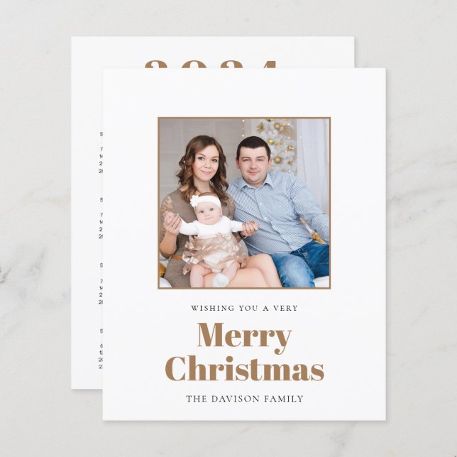 FOTO-Kalender 2024 Frohe Weihnachtskarte (Vorne/Hinten)