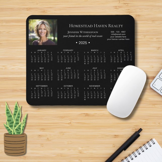 Foto-Kalender 2025 - Schwarz Mousepad (Von Creator hochgeladen)