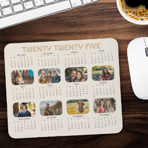 Foto-Kalender 2025 Volljahr Beige Mauspad