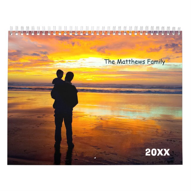 Foto-Kalender | Bearbeitbarer Jahrestext Kalender (Titelbild)