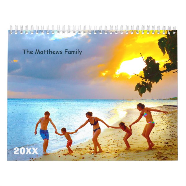 Foto-Kalender | Bearbeitbarer Jahrestext Kalender (Titelbild)