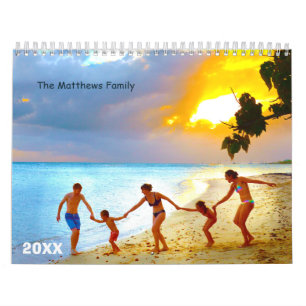 Foto-Kalender   Bearbeitbarer Jahrestext Kalender