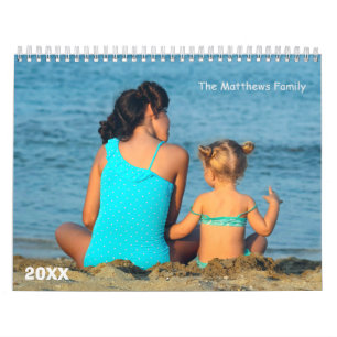 Foto-Kalender  Bearbeitbarer Jahrestext Kalender