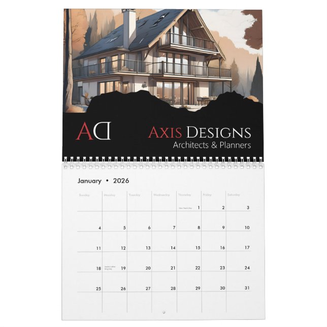 Foto-Kalender | Blueprint Design Kalender (Jan 2026)