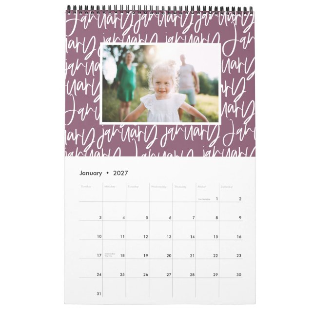 Foto-Kalender für moderne Marker Kalender (Jan 2027)