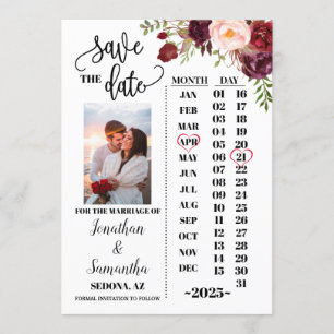 Foto-Kalender-Hochzeit Einladung