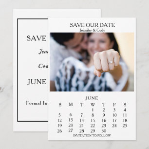 Foto-Kalender Hochzeit leicht lesen Save The Date