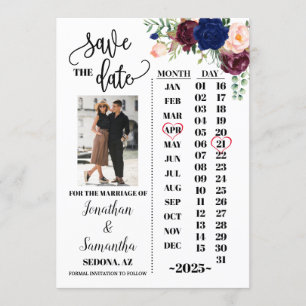 Foto-Kalender marokkanische Hochzeit Einladung