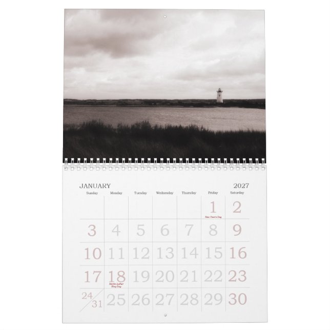 Foto-Kalender Martha's Vineyard Insel-B&W Kalender (Jan 2027)