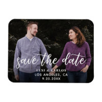Foto & Kalligrafie 2 - Dunkler Save the Date Horiz