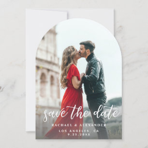 Foto & Kalligrafie 2 Lighter Ver Save the Date Ar Einladung