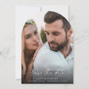 Foto & Kalligrafie 3 Mod Vert V2 Arc Einladung