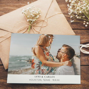 Foto & Kalligrafie 3B Mod W Save the Date Einladung