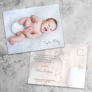 Foto-Kalligrafie-Name-Geburt-Statistiken Neuer Bab Postkarte