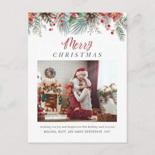 Foto Kariert Frohe Weihnachten Rustikal