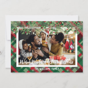 Foto Karierte Personalisierte Weihnachtskarte Urla Einladung