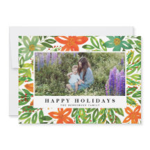 Foto-Karte für Blume mit Handfarbe