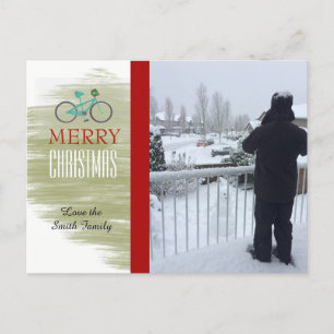 Foto-Karte für das Fahrrad Feiertagspostkarte