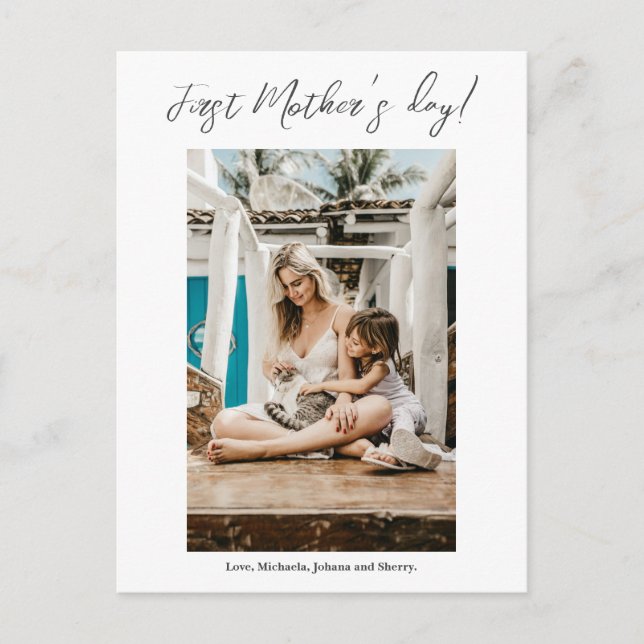 Foto-Karte für den ersten Muttertag Postkarte (Vorderseite)