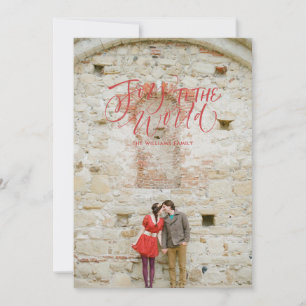 Foto-Karte für den Urlaub in der Weltfamilie Feiertagskarte