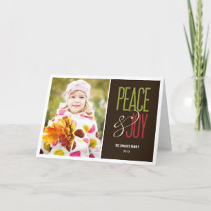Foto-Karte für Frieden und Freude Feiertagskarte