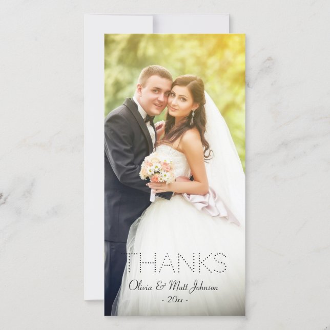 Foto-Karte für Hochzeitstundendank Dankeskarte (Vorderseite)
