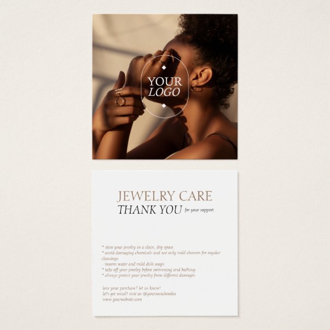 Foto-Karte für Juwelierpflege (Vorne & Hinten)