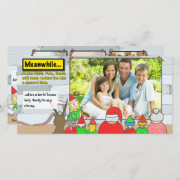 Foto-Karte zur Weihnachtsliste Feiertagskarte