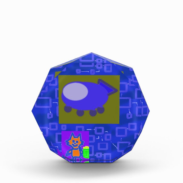 Foto Kätzchen und Raumschiff (Vorderseite)