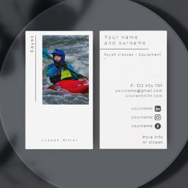 Foto Kayak kajak moderne Business Card Visitenkarte