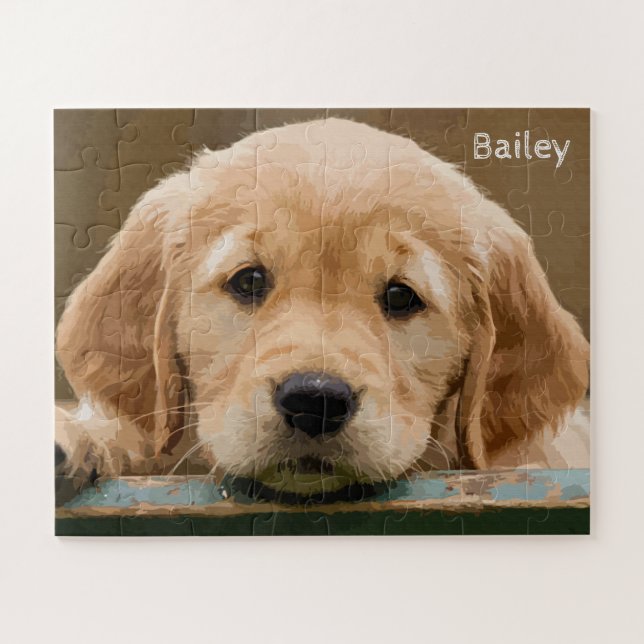 Foto Keepake - Golden Retriever - Hunde Foto Puzzle (Horizontal)