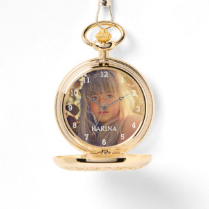 Foto Kinder Familienname Elegante Geburtstag Moder Armbanduhr