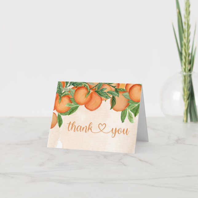 Foto Kleine Süsse Neutrale Babydusche Dankeskarte (Vorderseite)