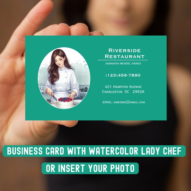 Foto Koch Lady Business Cards Visitenkarte (Von Creator hochgeladen)