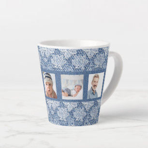 Foto-Kollektion blaue Denim-Spitze Milchtasse