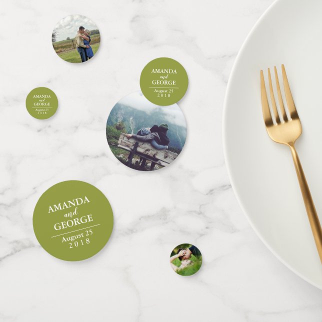 Foto Konfetti Hochzeit personalisierte Tischdekora (Gruppe)