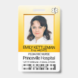 Foto - Krankenschwester - Gelb Ausweis