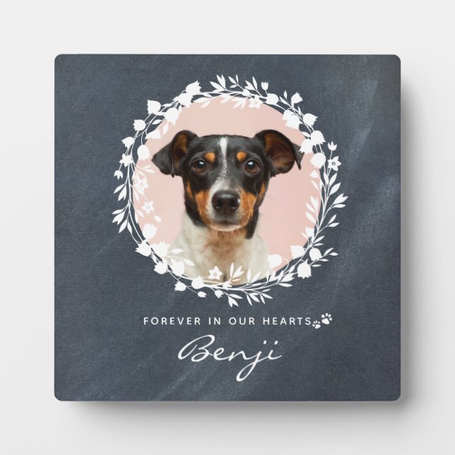 Foto-Kranz für die benutzerdefinierte Hundememorik Fotoplatte (Vorderseite)