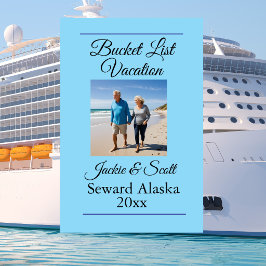 Foto Kreuzfahrt Urlaub Bucket List blau Personalis Magnet