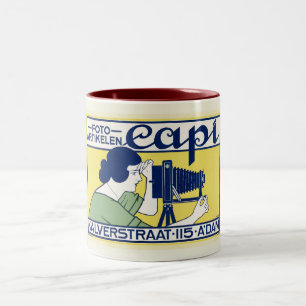 Foto-Kunststudio, Amsterdam, Vintage-Stil Zweifarbige Tasse
