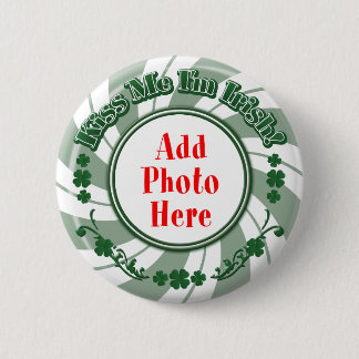 FOTO Küss Me Ich bin Irin - Der grüne Streifen Button