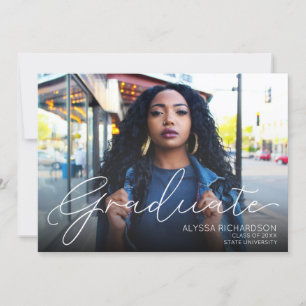 Foto Landschaft Typografie Abschluss White Ombre Einladung