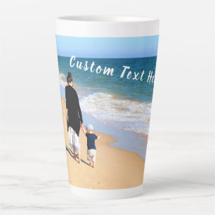Foto Latte Tasse mit benutzerdefiniertem Text