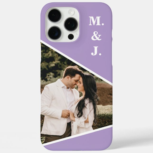 Foto Lavendel Monogram Case-Mate iPhone Hülle (Rückseite)