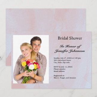 Foto Lavender Mist Marble Brautparty Einladung