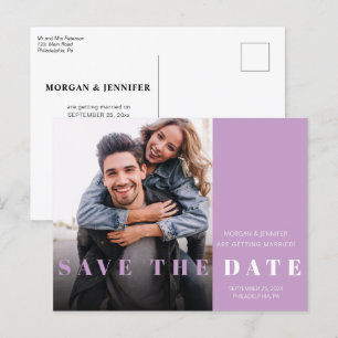 Foto Lavender Typografie Ankündigungspostkarte