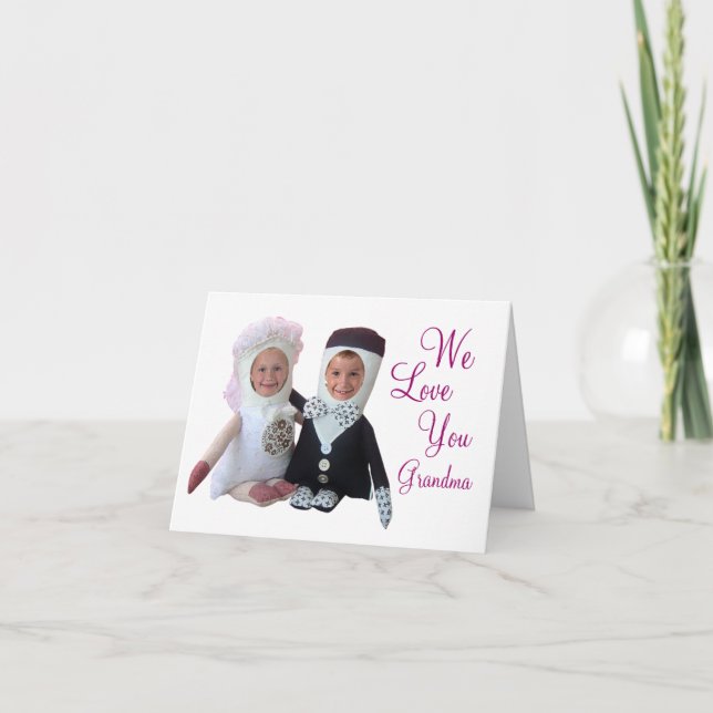 Foto legt glückliche Mutter-Tag-Puppenkarte ein Karte (Vorderseite)